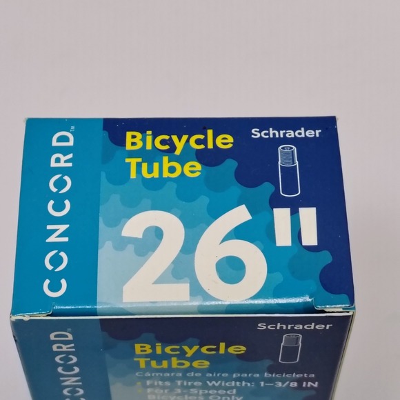 Concord 26 x 1-3/8 Bicycle Inner Tube Schrader Valve  3-Speed Bicycles 7154308 - Picture 2 of 5